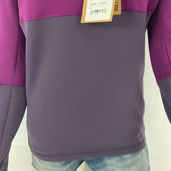 The North Face Women’s Tagen 1/4 Zip Fleece Sweater Purple & Gray Size S-P NWT - Picture 5 of 12